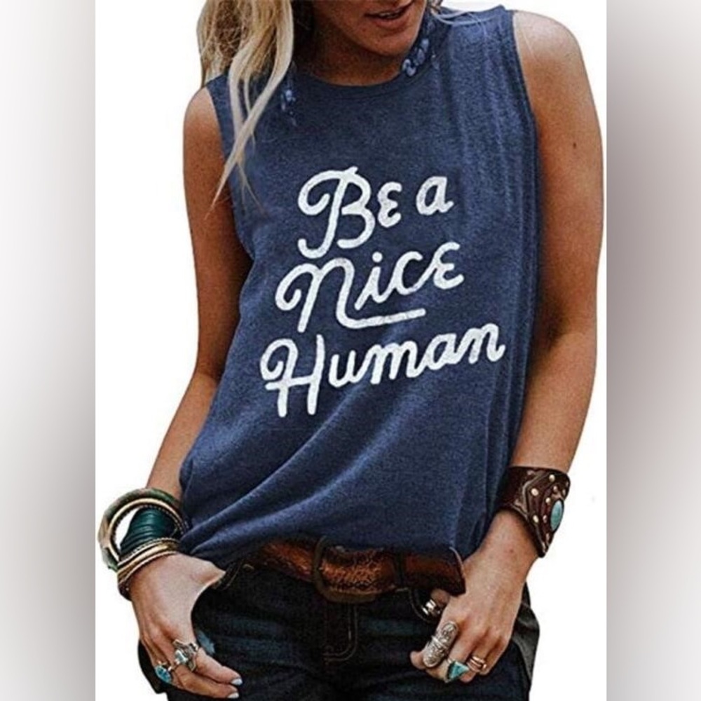 Be a Nice Human Tank Top
